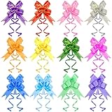 Cisolen 120 Stück Schleifen Geschenkschleife Geschenkschleifen Ziehschleifen Geschenkverpackungen Schleife Geschenk für Geburtstag Geschenkkorb Blumen Party Hochzeit Weihnachten Dekoration