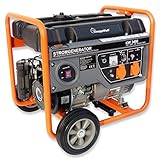 KnappWulf Stromerzeuger Notstromaggregat KW3400 Generator Stromaggregat 4-Takt-Benzinmotor 7PS, 2x230V, 1x12V 3000Watt AVR Ölmangelsicherung Industrie Kunsstofftank 15L Tankinhalt