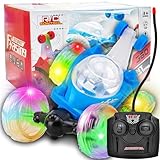 Retoo Ferngesteuertes Auto mit LED Beleuchtung, Spielzeugauto Gesteuert 27MHZ mit Fernbedienung, Reichweite bis 30 m, RC Auto Car mit 360° Rotation, Geschenk für Jungen und Mädchen, Blau