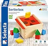 Selecta 62005 Sortierbox, Sortier und Steckspiel aus Holz, 1 Jahr to 3 Jahre, 14 cm
