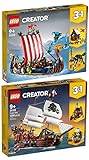 Lego Creator 2er Set: 31132 Wikingerschiff mit Midgardschlange & 31109 Piratenschiff