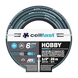 CELLFAST Gartenschlauch 6 Lagiger Wasserschlauch Doppelgeflecht Kreuz Trikotgewebe Bewässerungsschlauch UV Beständig Anti Algen Flexibler Schlauch 32 Bar 1 2 Zoll 25 Meter Hobby