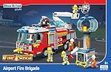 BlueBrixx Kids 107161 – Stadtfeuerwehr: Flughafenfeuerwehr aus Klemmbausteinen mit 647 Bauelementen