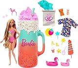 BARBIE Pop Reveal Rise & Surprise Geschenkset - über 15 Überraschungen, inklusive 1 Barbie-Puppe, Strandzubehör, für fruchtig-frechen Spielspaß, für Kinder ab 3 Jahren, HRK57