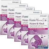 tetesept Femi Mama Haare & Haut – Ausgewählte Nährstoffe für den Erhalt kräftiger Haare & schöner Haut – Nahrungsergänzungsmittel ideal nach der Schwangerschaft – 5 x 30 Tabletten
