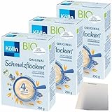 usy Bundle für Kölln Schmelzflocken 3er Pack (3x250g Packung) + usy Block