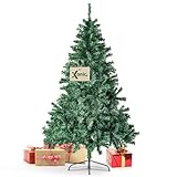 Künstlicher Weihnachtsbaum Tannenbaum 30,60,90,120, 150, 180,210 240cm Christbaum Baum GRÜN Weiss Schnee (90, GRÜN)