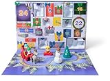 PAW Patrol Adventskalender 2024 – 24 Spielzeug-Überraschungen für eine fantasievolle Winterwelt, 7 Welpenfiguren, Tierfiguren und Zubehör, ab 3 Jahren