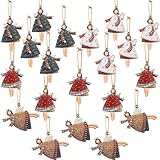 20 Stück Kleine Engel Anhänger für Weihnachtsbaum Weihnachten Deko Weihnachtsanhänger Holz Schutzengel Geschenk Christmas Christbaumschmuck Decorations Adventskalender Füllung Silvester Glücksbringer