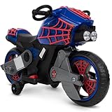 Huffy Spiderman 6V Aufsitzmotorrad für Kinder 3-7 Jahre, Blau