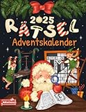 Rätsel Adventskalender 2025: 24 Tage festlicher Rätselspaß für Erwachsene mit 72 Rätseln in großer Schrift - Inkl. Sudoku, Kreuzwort- & Wortsuchrätseln