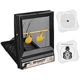 Kugelfang Scheibenkasten Softair Zielscheibe inkl Pendelziel, Kugelfang Zielscheibe, luftgewehr zubehör, Airsoft zielscheiben mit 2 Zielbleche aus Metall und 10 Zielpapiere