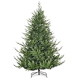 HOMCOM 180 cm Weihnachtsbaum Künstlich Naturgetreu Dichte Zweige Tannenbaum Kunsttanne mit 1942 Astspitzen realistisches Aussehen für Weihnachtsfest Grün