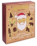 SANTA BOOK Body Care Adventskalender für Männer 2024 - Körperpflege Weihnachtskalender zum Aufklappen