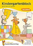 Kindergartenblock ab 3 Jahre - Jetzt bin ich groß!: Bunter Rätselblock - Sinnvolle Beschäftigung die Spaß macht (Übungshefte & -blöcke für Kindergarten, Vorschule und Einschulung, Band 608)