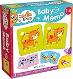 Lisciani - CAROTINA BABY - Memo Die Tiere - Für Kinder von 1 bis 4 Jahren - Baby Memo - Lernspiel für Kinder - Spiel zur Gedächtnis- und Denkförderung - 24 Karten - Finde die Tierpaare