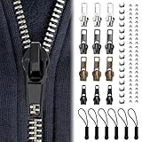 KBNIAN ReißVerschluss Reparatur Set, Metall Ersatz Zipper für ReißVerschluss Reisverschlußreparatur Set für Jacken, Taschen, Gepäck, Schlafsack, Koffer, Geldbörsen