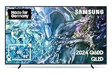 Samsung QLED 4K Q60D Fernseher 55 Zoll (138cm), TV mit Cloud-Gaming Hub, 60Hz HDR-Panel, 4K Upscaling, Tizen OS, Smart TV, Alexa, Knox Security, 3D Surround Sound & Q-Symphony [2024]