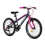 ATTABO Kinderfahrrad Rosa Für Jungen und Mädchen 8-12 Jahre, Bergrad für Kinder mit Licht Aluminiumrahmen, Mountainbike mit 20-Zoll verstärkte Doppelkammern räder und 7-Gang, zuverlässige V-Brake