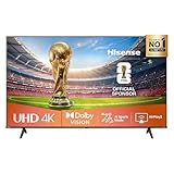 Hisense 50E6NT 127cm (50 Zoll) Fernseher, 4K UHD Smart TV, Precision Colour, HDR, Dolby Vision, 60Hz, Triple Tuner DVB-C/S/S2/T/T2, WiFi, HDMI 2.1, Bluetooth, Alexa Built-in, Schwarz, [2024]