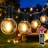 Ollny LED Lichterkette außen 5 M, Lichterkette Outdoor mit 13+1 G40 Glühbirnen, Wasserdichte Lichterkette strom für Garten Camping Balkon Pavillon Terrasse Hochzeiten Partys