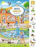 Erste Wörter Wimmelbuch Tiere: Bilderbuch für Kinder ab 1 Jahr