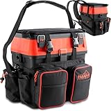 Paradox Fishing Multifunktions-Sitzkiepe I Angelrucksack I Angeltasche Angelkoffer mit Sitz Angelkoffer- viel Platz für Angelzubehör