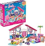 Mega Barbie MEGA Construx GWR34 - Barbie Malibu Villa, Bauspielzeug für Kinder, Bauset mit 303 Bausteinen, ab 5 Jahren
