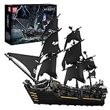 Mould King Technik Piratenschiff Modell,Black Pearl Segelschiff, 2868 Teile Groß MOC Bausteine, DIY Modellbausatz Technologie Klemmbausteine Bausatz