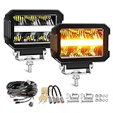 CO LIGHT 2 Stück LED Zusatzscheinwerfer 12/24V - 4x4 46W 13920LM 4,6 Zoll Arbeitsscheinwerfer mit ECE Zulassung IP68 Scheinwerfer für Traktor Offroad Auto Bagger SUV ATV LKW (4,6 Zoll 2 Stück)