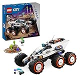 LEGO City Weltraum-Rover mit Außerirdischen, Auto-Set mit Roboter- und Alien-Spielzeug-Figuren, Geburtstagsgeschenk für Jungs und Mädchen ab 6 Jahren, mit 2 Minifiguren und einer Planetenkulisse 60431