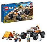 LEGO City Offroad Abenteuer, Camping Monster Truck Spielzeug mit funktionierender Federung, Fahrzeug für Kinder ab 6 Jahre 60387
