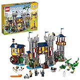 LEGO Creator 3in1 Medieval Castle 31120 Building Kit; Castle with Moat and Drawbridge, Plus 3 Minifigures; New 2021 (1,426 Pieces)