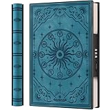 HwxBen A5 Tagebuch mit Zahlenschloss und 180° Liegeflach, aus weichem PU-Leder mit geprägtem Sternzeichen-Design – Ideal für Erwachsene, Frauen, Männer und Teenager, für mehr Privatsphäre – Teal