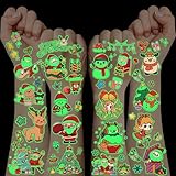 120+ Stück Weihnachtstattoos Kinder, Adventskalender Füllung Kindertattoos Leuchttattoos Geschenk Junge Mädchen 3-12 Jahre Weihnachtsgeschenke Kleinigkeiten für Adventskalender Ideen zum Befüllen
