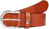 Tommy Hilfiger Damen Gürtel New Danny Belt Ledergürtel, Braun (Cognac), 90 cm