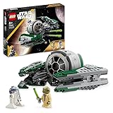 LEGO 75360 Star Wars Yodas Jedi Starfighter, Clone Wars Fahrzeug-Set mit Meister Yoda-Minifigur, Bauspielzeug für Jungen und Mädchen, mit Lichtschwert und Droide R2-D2-Figur, Geschenk für Kinder