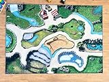SkippiDoo Zoo Spielteppich – Kinderzimmer-Teppich 200 x140 cm, ideal für Spielfiguren, passend für Tiere wie z.B. Schleich®