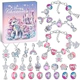 PITMT Adventskalender 2025 Kinder Mädchen, Weihnachtskalender Schmuck Basteln Kinder Armbänder Halsketten, 24 Füllung Adventskalender Schmuck Weihnachten Geschenke Mädchen 5 6 7 8 9 10 11 12 13 Jahre