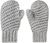 AfinderDE Damen Herren Fäustlinge Handschuhe Winter vedicken warme Strick Winddicht Handschuhe Fausthandschuhe Wolle Gefütter Handschuhe