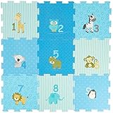 Bieco Puzzlematte Kinder | Krabbelmatte Baby Puzzle | Turnmatte Kinder spielmatte puzzlematte Baby puzzlematte Teppich Matte bodenpuzzles XXL Tiere