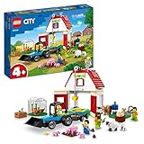 LEGO 60346 City Bauernhof mit Tieren, inkl. Schaf, Schwein, Kuh und mehr sowie Traktor-Spielzeug mit Anhänger, Lernspielzeug für Kinder ab 4 Jahre