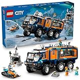 LEGO City Arktis-Truck mit Labor – BAU- und Spielset – Erkundungsfahrzeug mit Lenkung und Federung – inkl. Schneescooter, 5 Mini-Figuren und 3 Wolfsfiguren – Geschenk für Jungen ab 8 Jahren – 60471