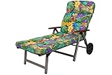 Kettler Polen KETTtex 8194 Auflage Rollliegen Kreta Papagei Sitzpolster 200x65x9 cm (ohne Liege)