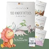 lila liebt dich 100 hautfreundliche und unbedenkliche Dino Kinder Tattoos, Dinosaurier, Kindertattoos zum Aufkleben // made in Germany
