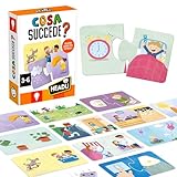 HEADU - was passiert - Beziehungen verstehen! | Lernspiele Kinder 3 4 5 Jahre, Lernspiel zur Entwicklung des logischen Denkens, Geschenk für Kinder, Geschenk für Mädchen, Made in Italy