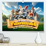 Ritterliche Tierfreunde: Ein Jahr voller Spannung und Humor (hochwertiger Premium Wandkalender 2025 DIN A2 quer), Kunstdruck in Hochglanz: Tier-Ritter: Spaß und Abenteuer! (CALVENDO Tiere)