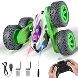 Kiztoys® Ferngesteuertes Auto, 45 Min Spielzeit, 2.4Ghz Doppelseitig 360° Drehbare RC Stunt Crawler mit Scheinwerfern, 4WD Off Road Drift RC Auto Spielzeug Geschenke für Jungen 6+