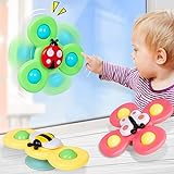 Winstico Saugnapf Spielzeug Baby, 3 Stück Fidget Toys Sensorik Spielzeug Lustige Insektenmuster Wasserspielzeug für Kinder Toddler Sensorik Spielzeug Baby ab 18 Monate