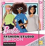 Lisciani - BARBIE - Skizzenbuch Stilikone - Kreatives Spielzeug ab 4 Jahren Mädchen - Modestudio mit Modellen zum Anziehen - Supermodische Kleidung - Farbmarker & Sticker - Geschenk Mädchen 4 Jahren